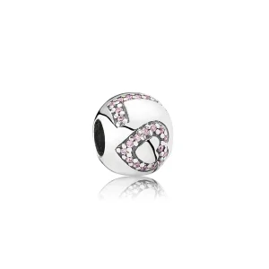(kép) PANDORA Rózsaszín szerelem charm - 791196PCZ
