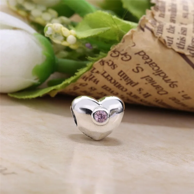 (kép) PANDORA Rózsaszínűen ragyogó szív charm - 790134PCZ - Megtekintés 2