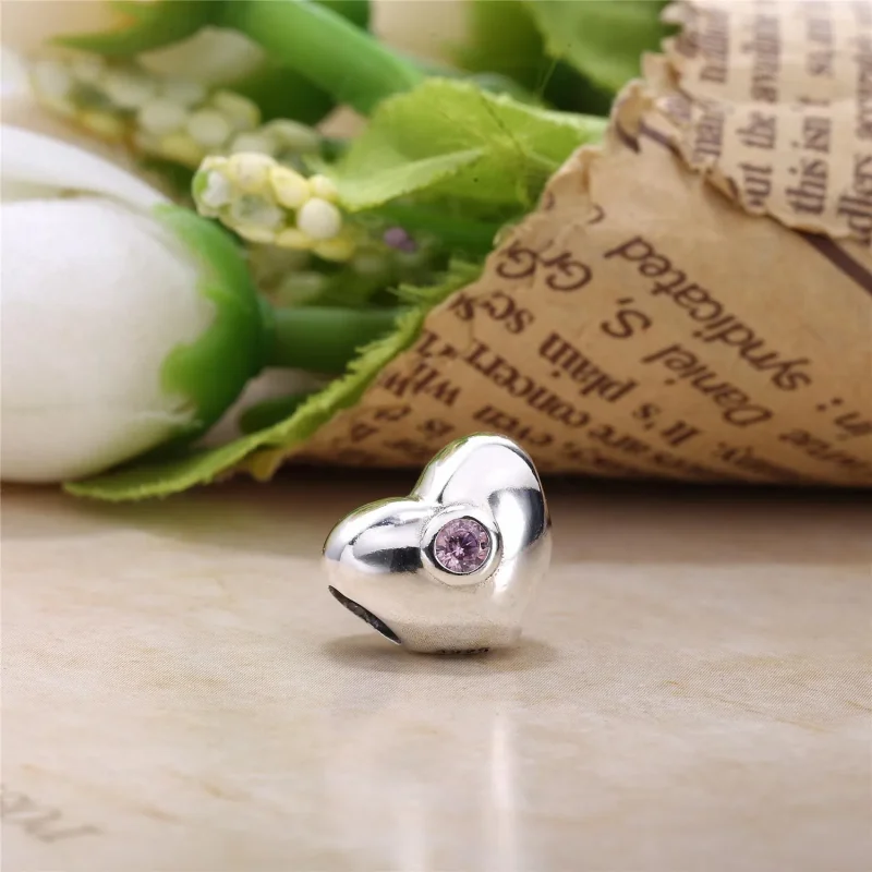 (kép) PANDORA Rózsaszínűen ragyogó szív charm - 790134PCZ - Megtekintés 3