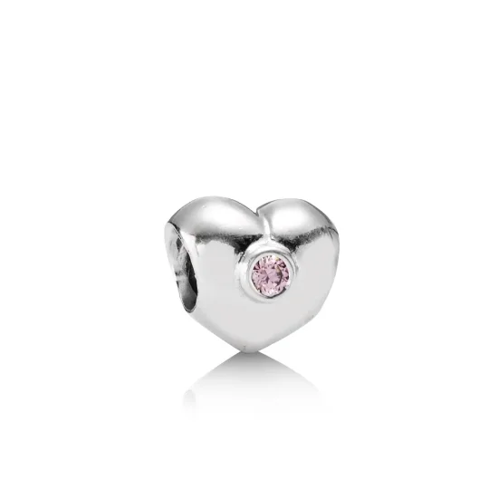 (kép) PANDORA Rózsaszínűen ragyogó szív charm - 790134PCZ