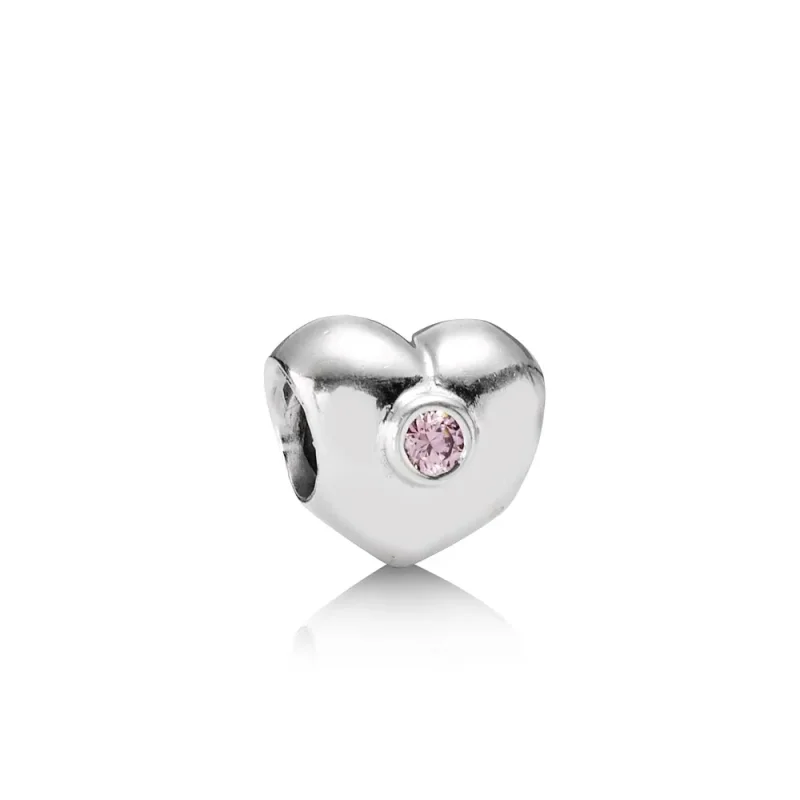 (kép) PANDORA Rózsaszínűen ragyogó szív charm - 790134PCZ