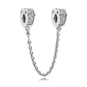 (kép) PANDORA Szikrázó ívelt szív - 797138CZ