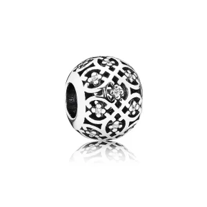 (kép) PANDORA Szövevényes háló áttört mintás charm - 791295CZ