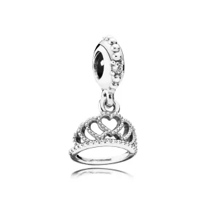 (kép) PANDORA Tiara ezüst függő áttetsző cirkóniával - 791738CZ
