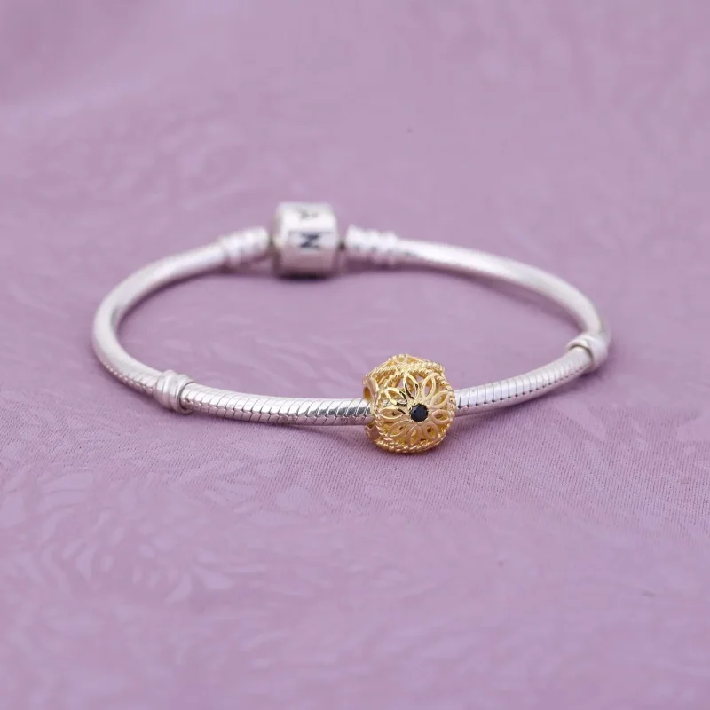 (kép) PANDORA Áttört mintás kasvirág charm - 750821SPB - Megtekintés 2