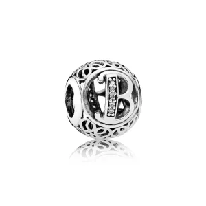 (kép) PANDORA Vintage B, sterling ezüst, cirkónia - 791846CZ