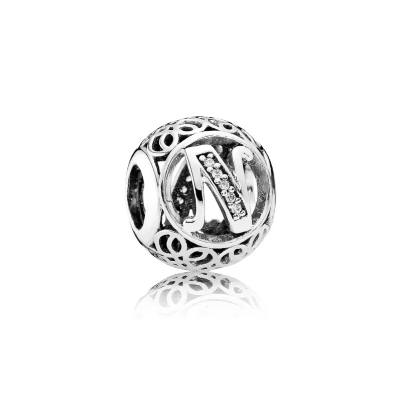 (kép) PANDORA Vintage N, sterling ezüst, cirkónia - 791858CZ