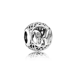 (kép) PANDORA Vintage W, sterling ezüst, cirkónia - 791867CZ