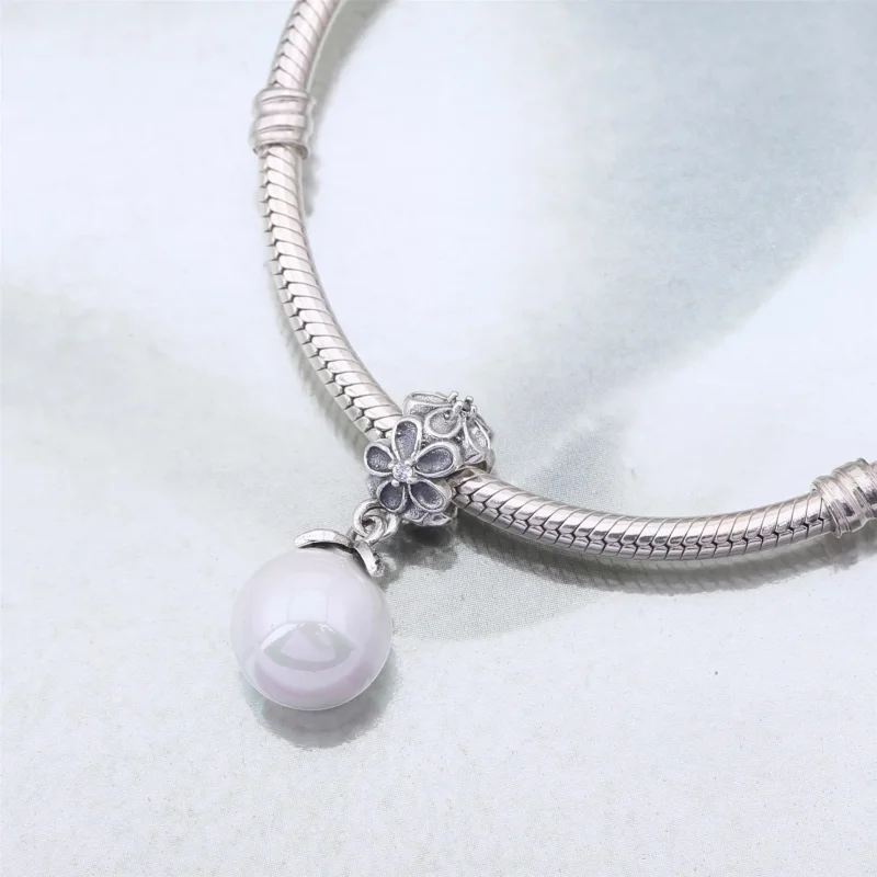(kép) PANDORA Virágzó ibolya függő charm - 790858P - Megtekintés 4