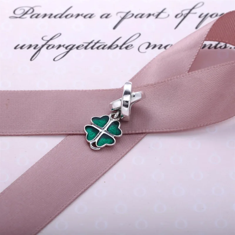 (kép) PANDORA Zöld négylevelű lóhere függő charm - 790572EN25 - Megtekintés 2