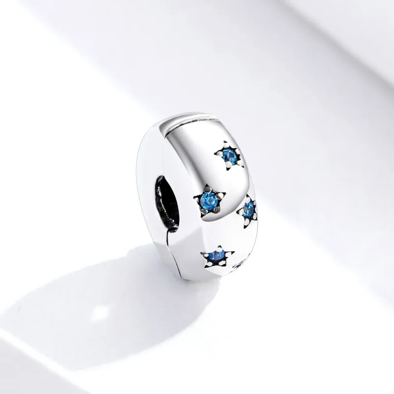 (kép) PANDORA típusú csillagos klip charm - BSC253 - Megtekintés 2