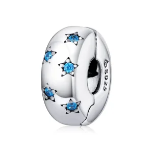 (kép) PANDORA típusú csillagos klip charm - BSC253