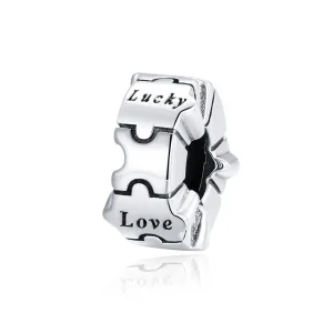 (kép) PANDORA típusú egyszerű puzzle klip charm - BSC377