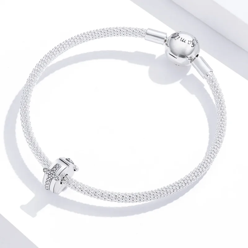 (kép) PANDORA típusú kereszt klip charm - SCC1497 - Megtekintés 2