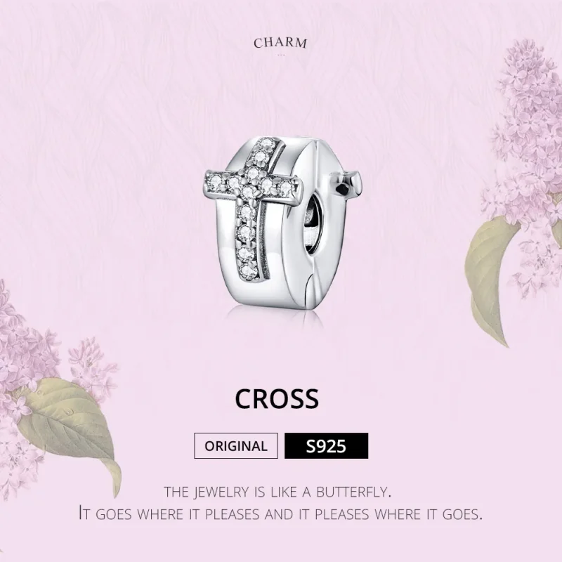 (kép) PANDORA típusú kereszt klip charm - SCC1497 - Megtekintés 6