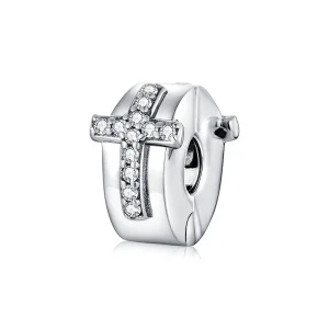 (kép) PANDORA típusú kereszt klip charm - SCC1497