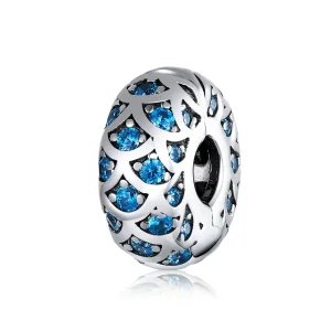 (kép) PANDORA típusú kék elegancia klip charm - SCC1513