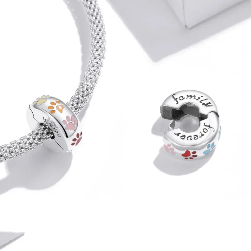 (kép) PANDORA típusú színes karom nyomatok klip charm - SCC1850 - Megtekintés 4