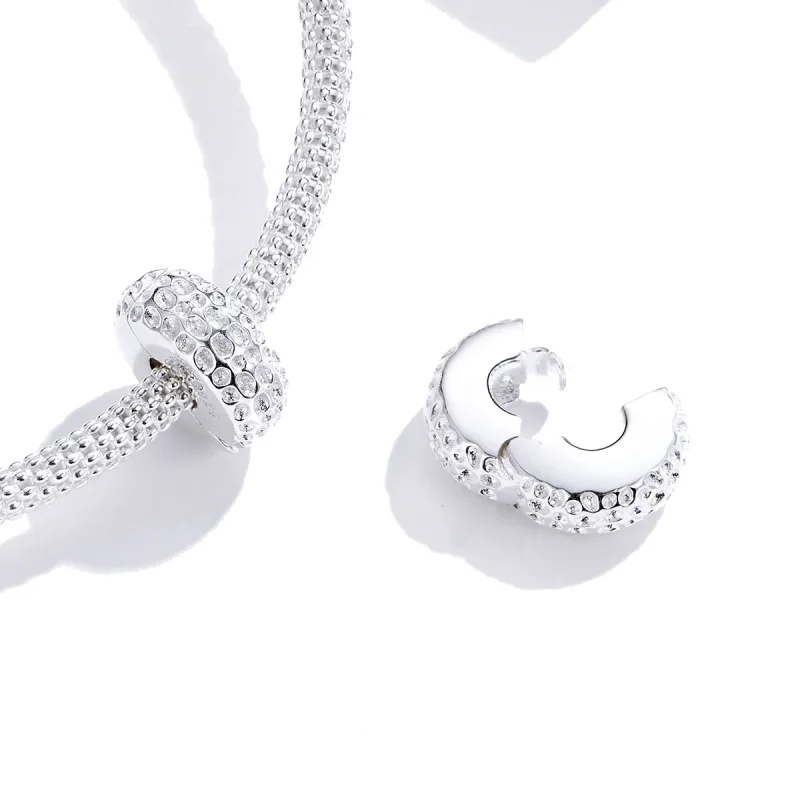 (kép) PANDORA típusú texture klip charm - SCC1490 - Megtekintés 2