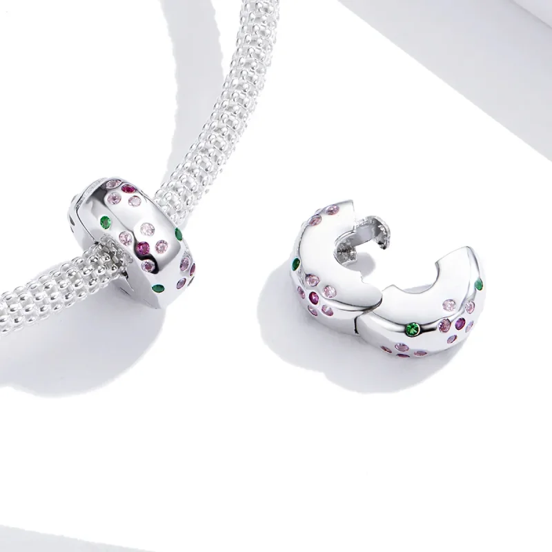 (kép) PANDORA típusú virágok klip charm - BSC245 - Megtekintés 2