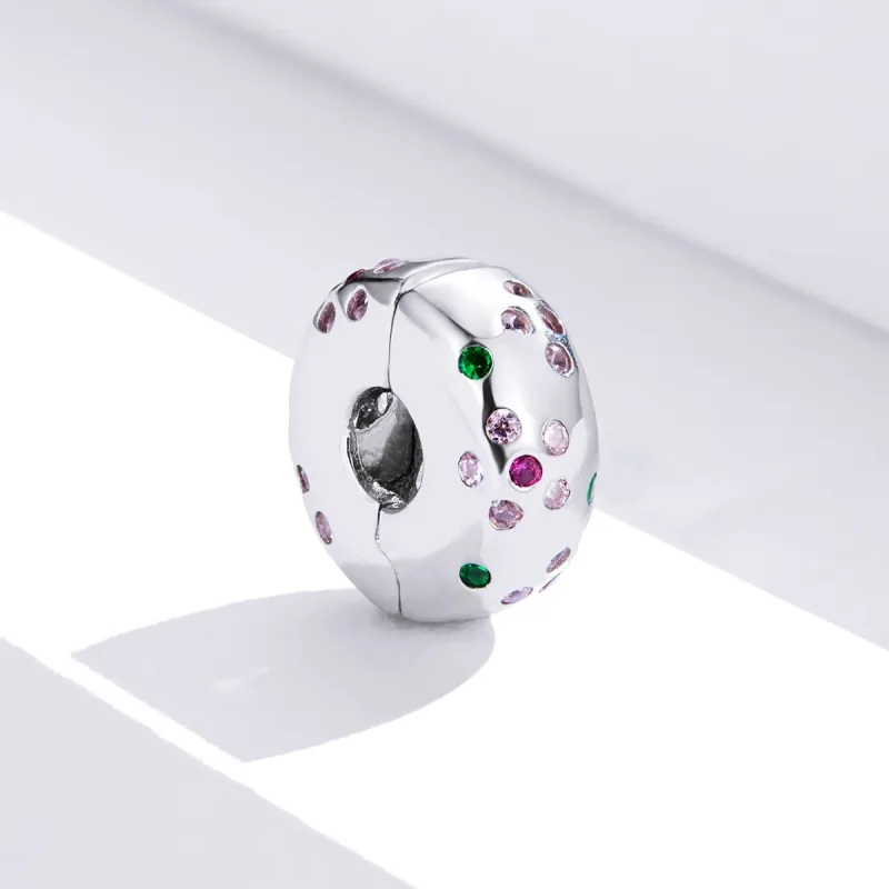 (kép) PANDORA típusú virágok klip charm - BSC245 - Megtekintés 3