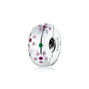 (kép) PANDORA típusú virágok klip charm - BSC245