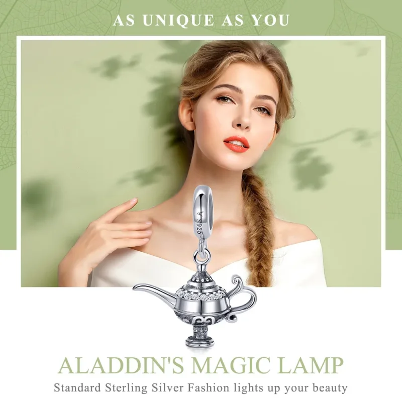 (kép) PANDORA típusú aladdin-lámpa függő charm - SCC703 - Megtekintés 6
