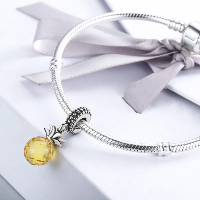 (kép) PANDORA típusú ananász függő charm - SCC150 - Megtekintés 6