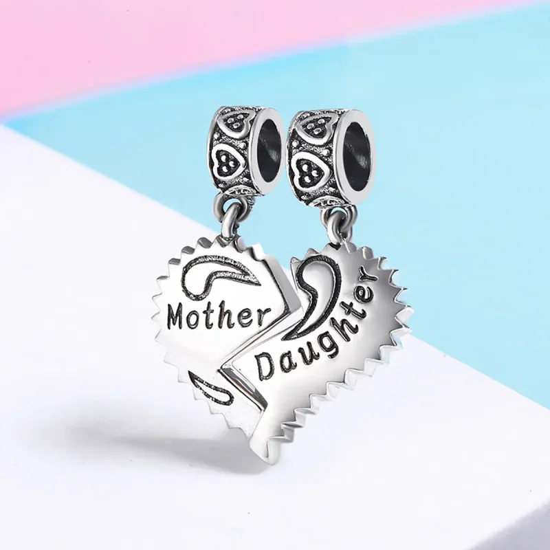 (kép) PANDORA típusú anya és lánya függő charm - SCC427 - Megtekintés 3