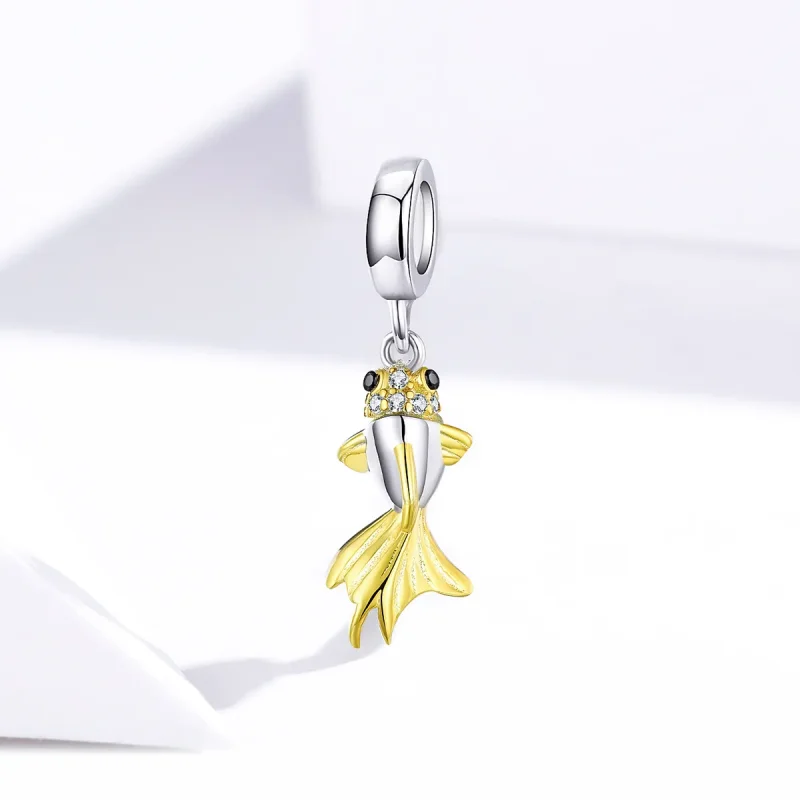 (kép) PANDORA típusú Arany Koi függő charm - BSC127 - Megtekintés 2