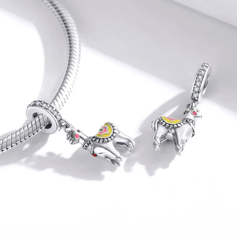 (kép) PANDORA típusú aranyos alpakák függő charm - SCC1737 - Megtekintés 4