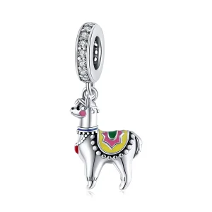 (kép) PANDORA típusú aranyos alpakák függő charm - SCC1737