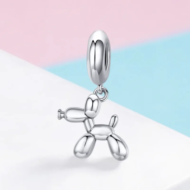 (kép) PANDORA típusú aranyos ballon kutya függő charm - SCC981 - Megtekintés 2