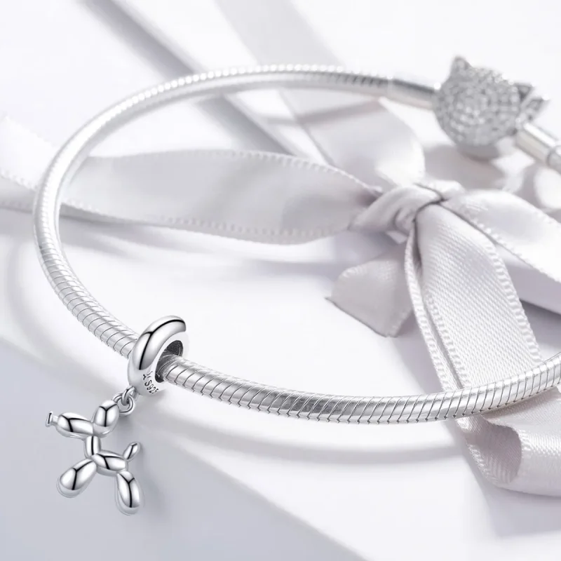 (kép) PANDORA típusú aranyos ballon kutya függő charm - SCC981 - Megtekintés 3