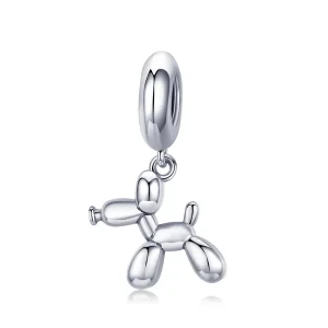 (kép) PANDORA típusú aranyos ballon kutya függő charm - SCC981