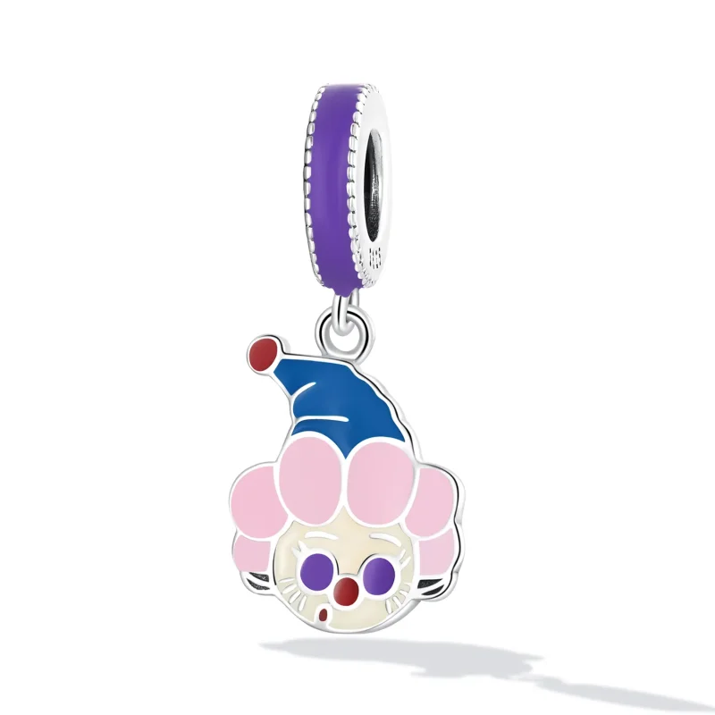 (kép) PANDORA típusú Aranyos bohóc függő charm - SCC2236 - Megtekintés 2