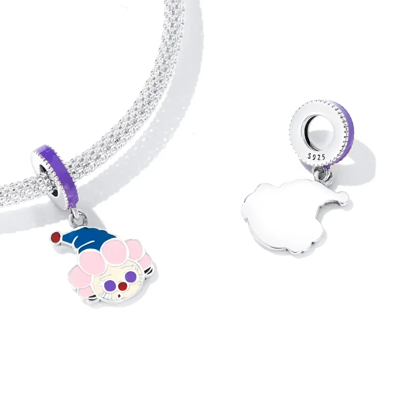 (kép) PANDORA típusú Aranyos bohóc függő charm - SCC2236 - Megtekintés 4