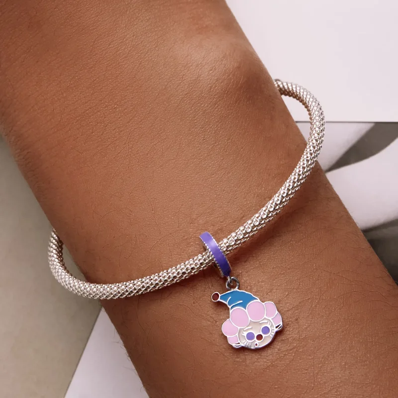 (kép) PANDORA típusú Aranyos bohóc függő charm - SCC2236 - Megtekintés 6