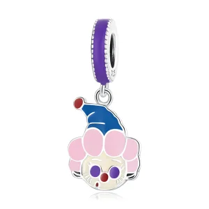 (kép) PANDORA típusú Aranyos bohóc függő charm - SCC2236