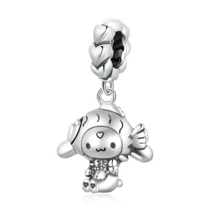 (kép) PANDORA típusú Aranyos kutya függő charm - SCC2046