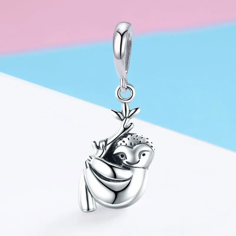 (kép) PANDORA típusú aranyos lajhár függő charm - SCC866 - Megtekintés 2