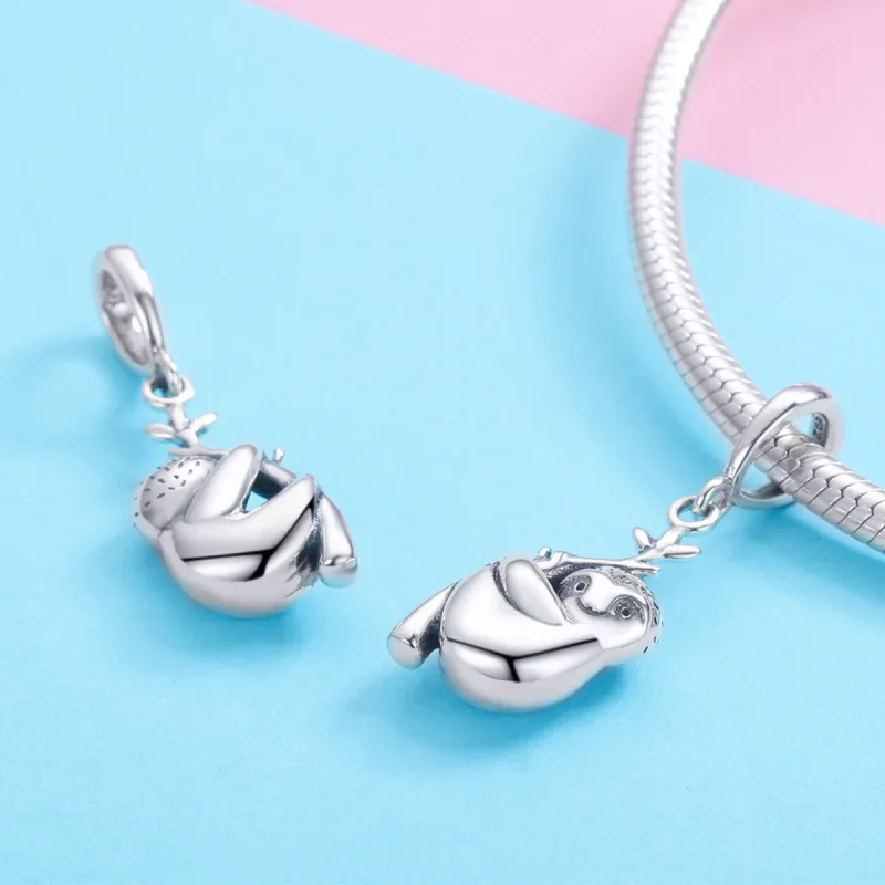 (kép) PANDORA típusú aranyos lajhár függő charm - SCC866 - Megtekintés 3