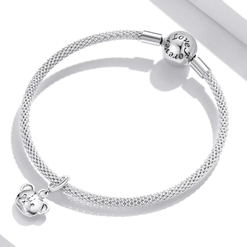 (kép) PANDORA típusú Aranyos medve függő charm - SCX120-L - Megtekintés 3