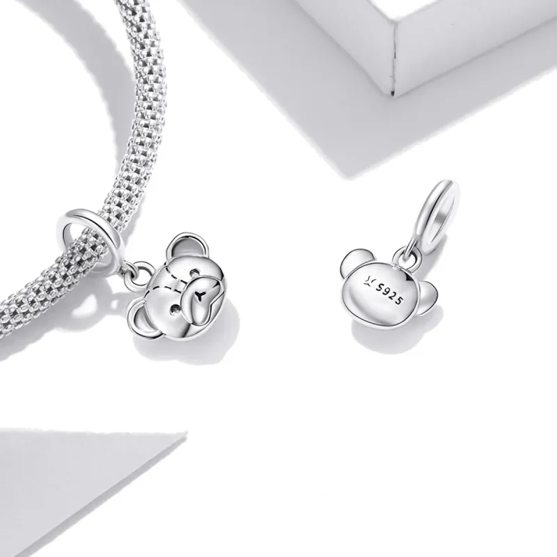 (kép) PANDORA típusú Aranyos medve függő charm - SCX120-L - Megtekintés 4