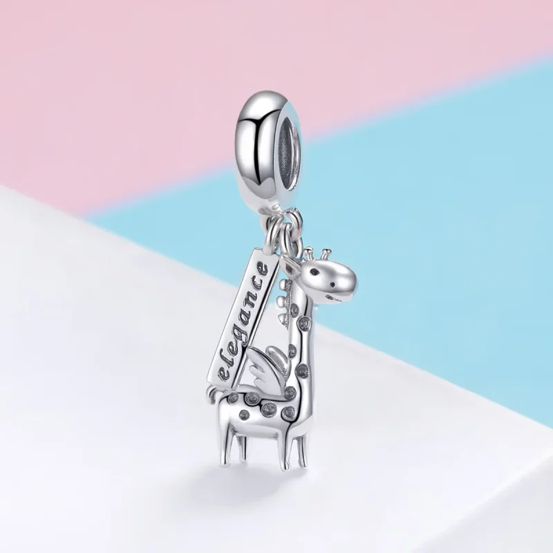 (kép) PANDORA típusú aranyos zsiráf függő charm - SCC976 - Megtekintés 2