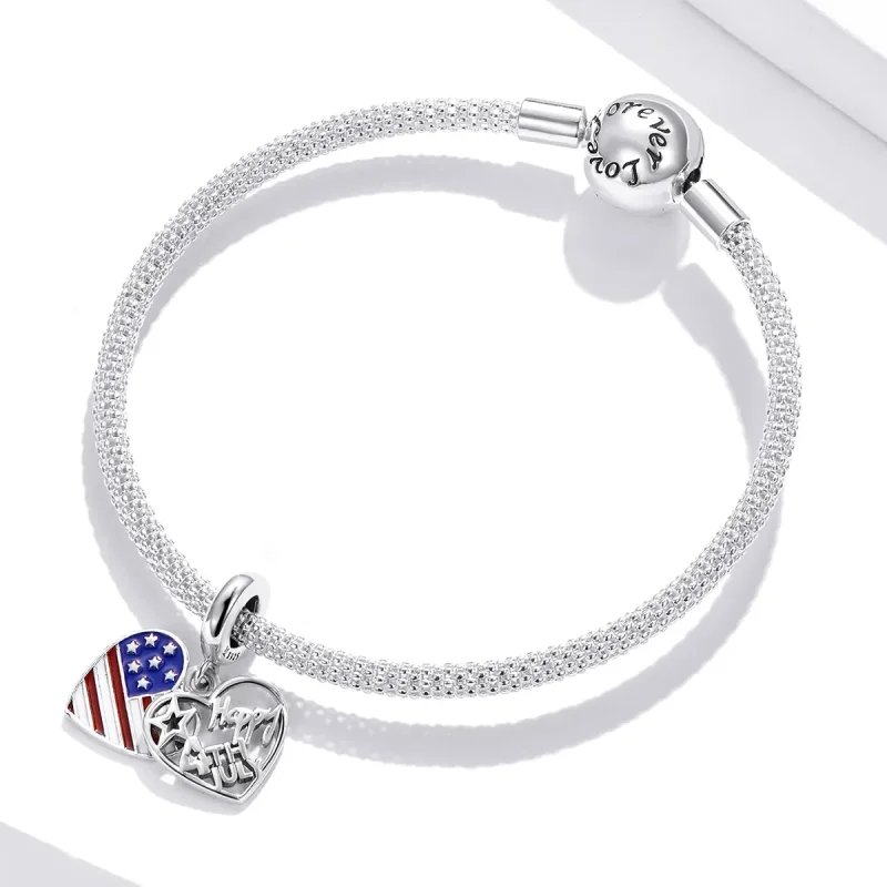 (kép) PANDORA típusú az amerikai függetlenség napja függő charm - SCC1884 - Megtekintés 3
