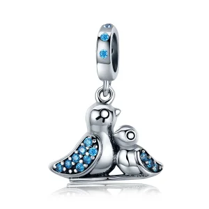 PANDORA típusú baba madár anyával függő charm - SCC426 (kép) PANDORA típusú baba madár anyával függő charm - SCC426