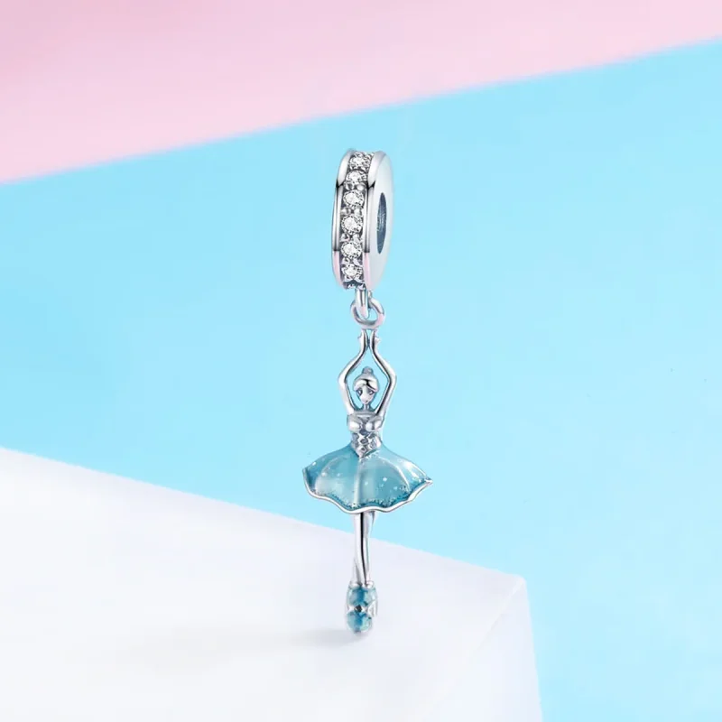 (kép) PANDORA típusú balerina függő charm - SCC514 - Megtekintés 3