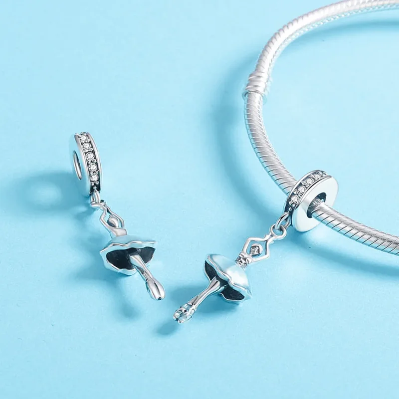 (kép) PANDORA típusú balerina függő charm - SCC514 - Megtekintés 5