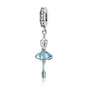 (kép) PANDORA típusú balerina függő charm - SCC514